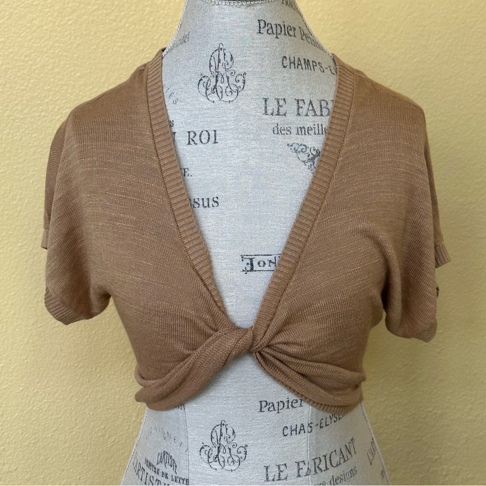 L*Space “Riley” Cropped Sweater Knit Top in Toffee Size XS New Without Tags! - Picture 8 of 11
